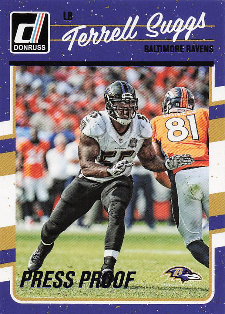 2016 Donruss Football Press Proofs Blue Terrell Suggs #26