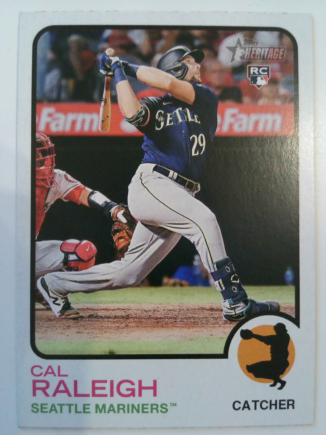 2022 Topps Heritage Baseball Cal Raleigh #367 Rookie