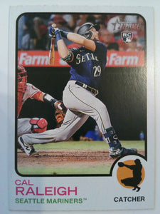 2022 Topps Heritage Baseball Cal Raleigh #367 Rookie
