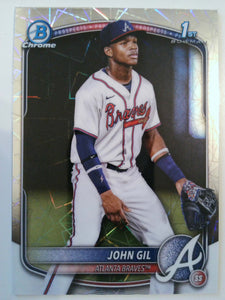 2025 Bowman Chrome Baseball Prospects Laser John Gil #BCP-172