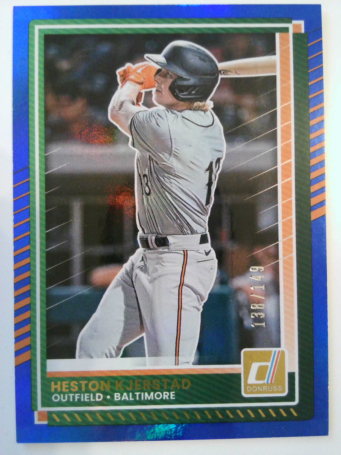 2025 Donruss Baseball Blue 138/149 Heston Kjerstad #8
