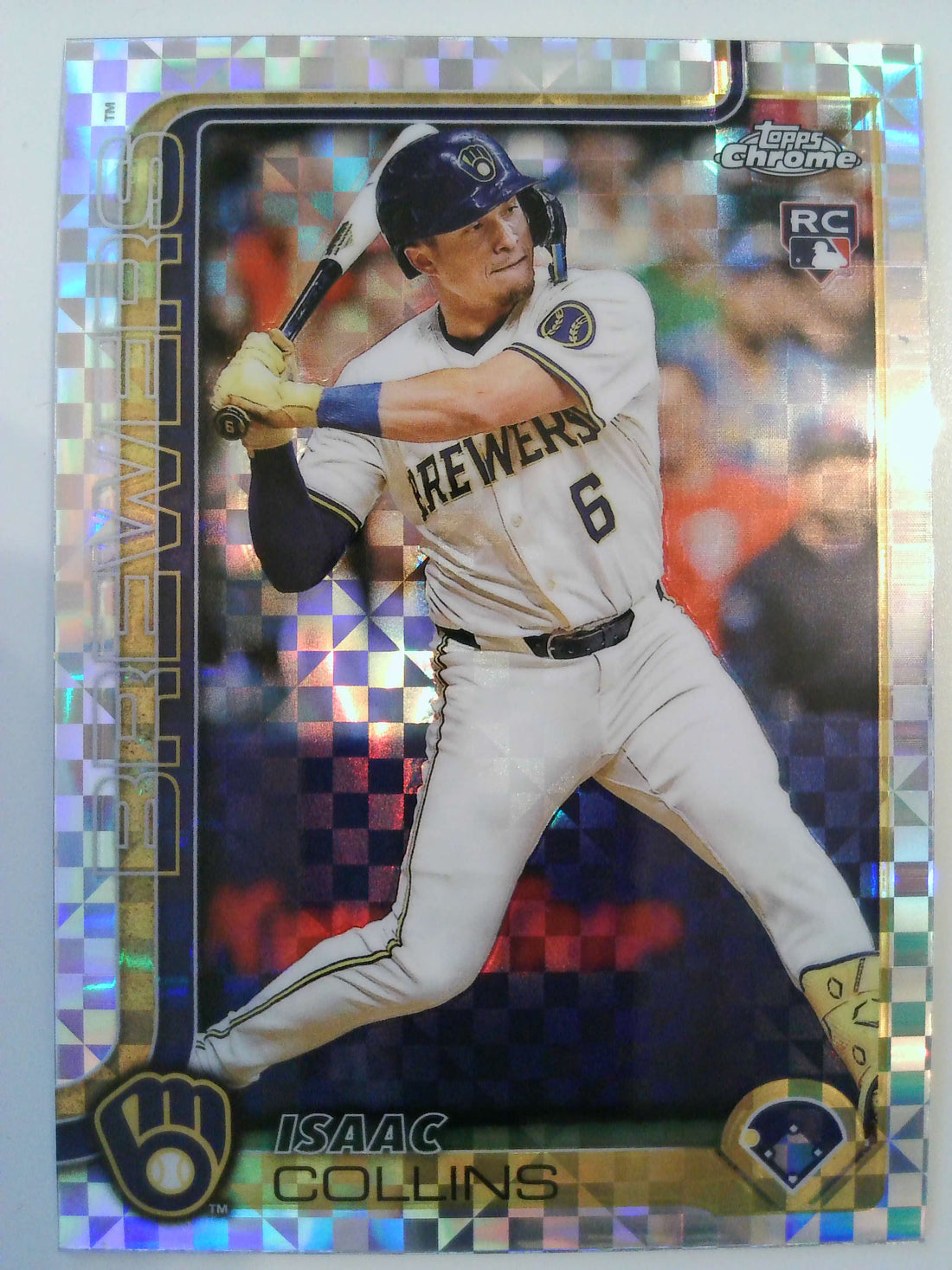 2025 Topps Chrome Baseball X-Fractors Isaac Collins #92 Rookie