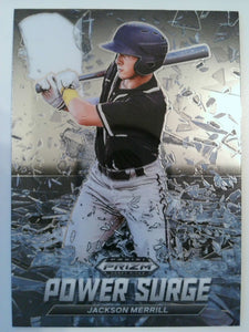2021 Panini Prizm Draft Picks Baseball Power Surge Jackson Merrill #PS-JM