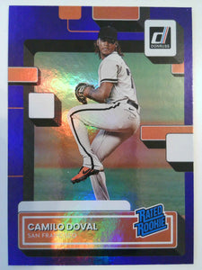 2022 Donruss Baseball Holo Purple Camilo Doval #72 Rookie
