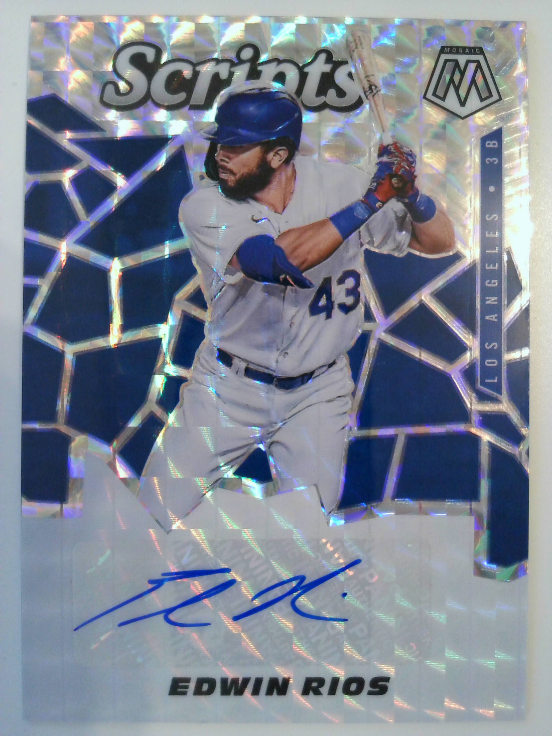 2021 Panini Mosaic Baseball Scripts Edwin Rios #SCR-ER