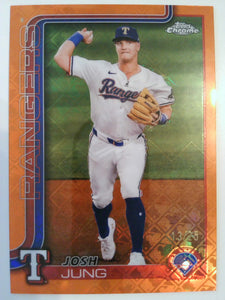2025 Topps Chrome Baseball Orange Geometric Refractors 13/25 Josh Jung #220
