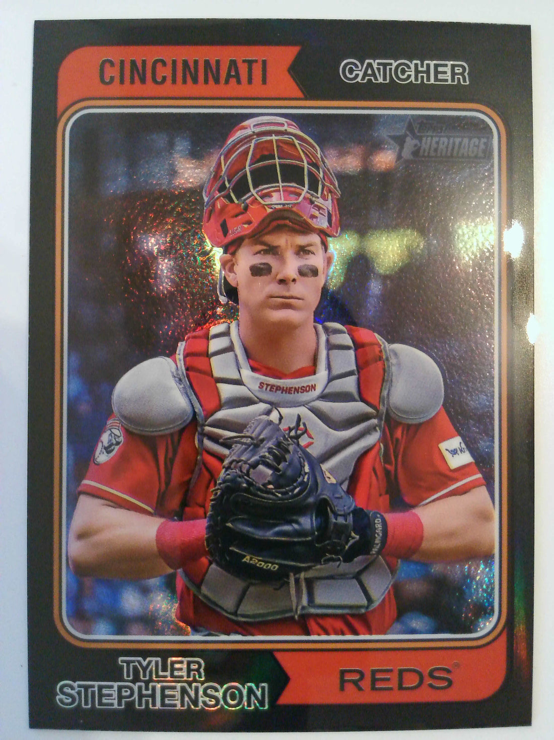 2023 Topps Heritage Baseball Chrome Black Refractor 70/74 Tyler Stephenson #691