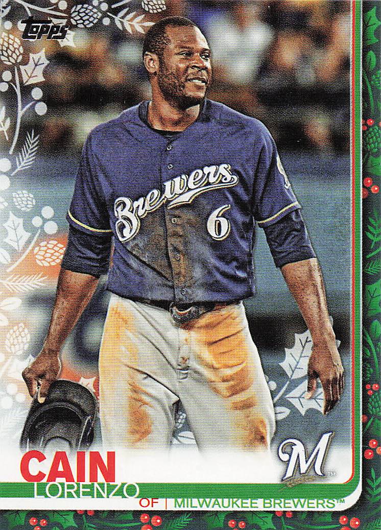 2019 Topps Holiday Baseball Metallic Lorenzo Cain #HW119