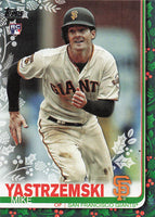 2019 Topps Holiday Baseball Mike Yastrzemski #HW157 Rookie