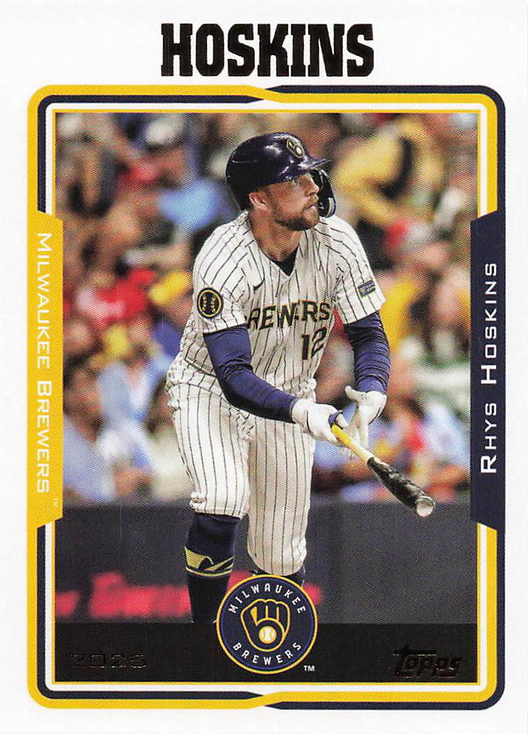 2025 Topps Archives Baseball Blue Foilboard Rhys Hoskins #212
