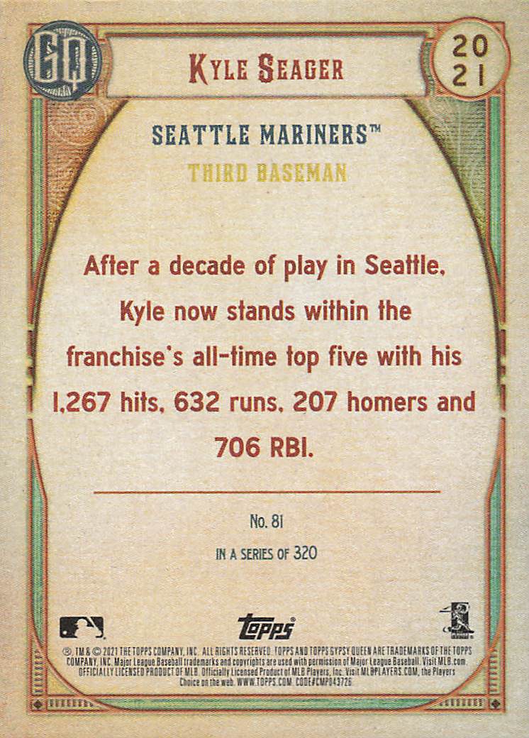 2021 Topps Gypsy Queen Baseball Kyle Seager #81