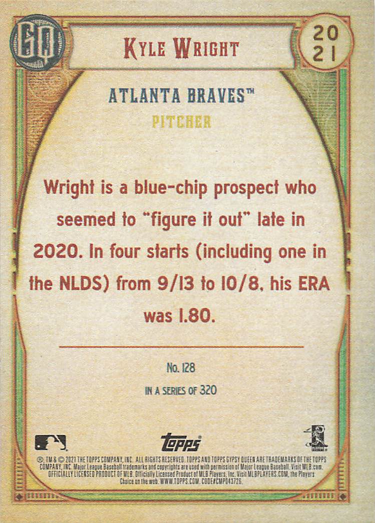 2021 Topps Gypsy Queen Baseball Kyle Wright #128