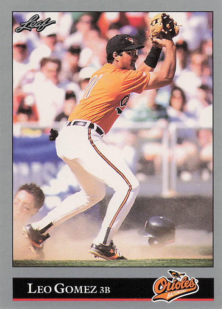 1992 Leaf Baseball Leo Gomez #87