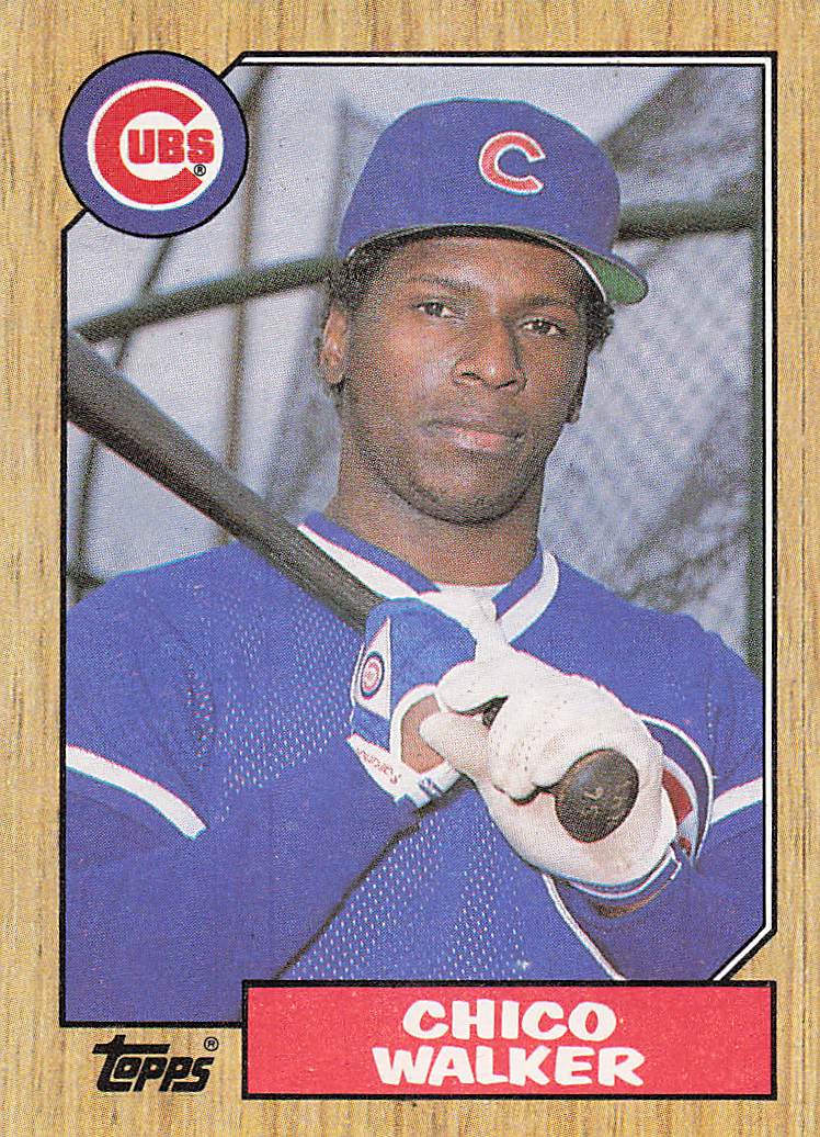 1987 Topps Baseball Chico Walker #695 Rookie