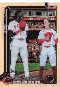 2025 Topps Update Baseball Rainbow Foil Elly De La Cruz / Matt McLain #US331