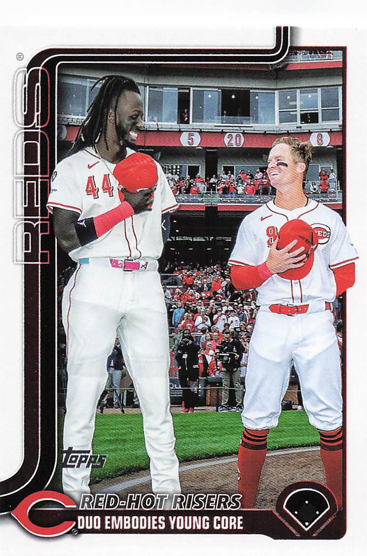 2025 Topps Update Baseball Red-Hot Risers (Elly De La Cruz / Matt McLain) #US331