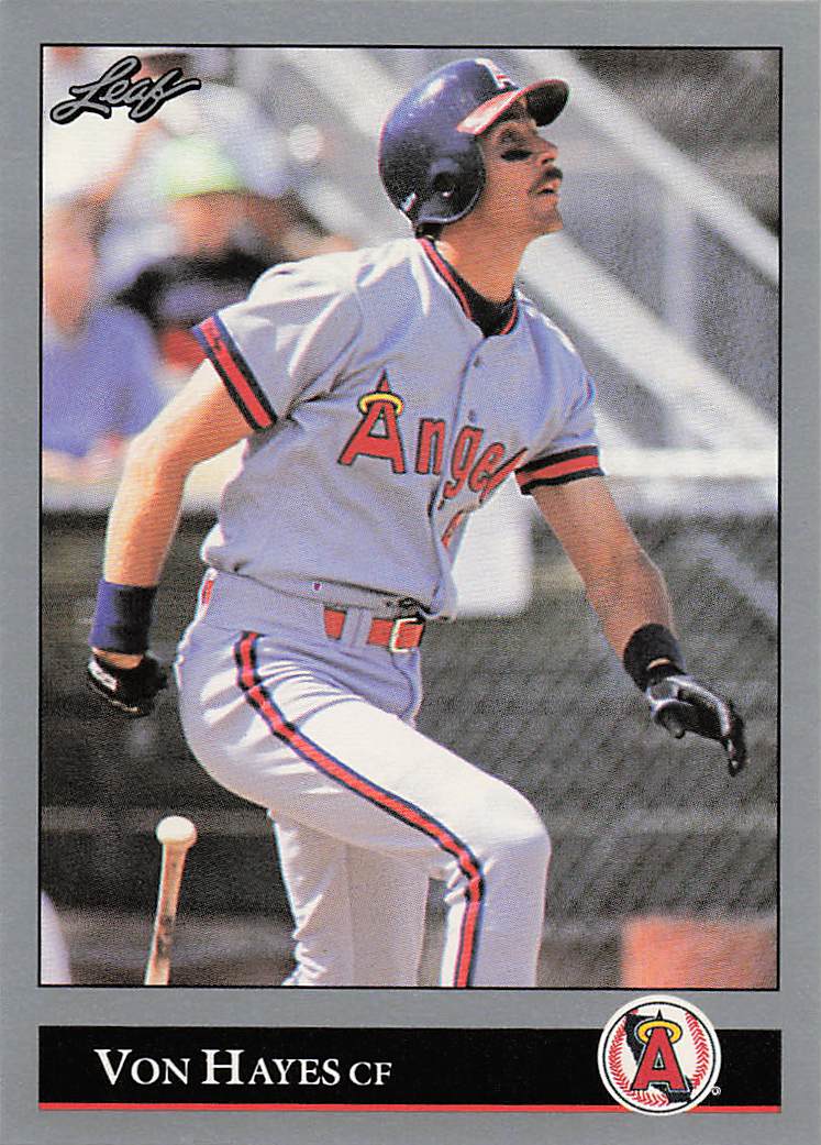 1992 Leaf Baseball Von Hayes #177