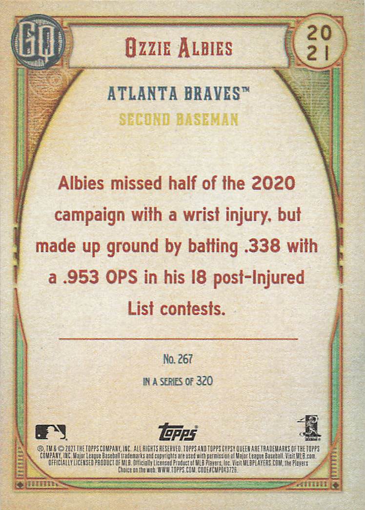2021 Topps Gypsy Queen Baseball Ozzie Albies #267