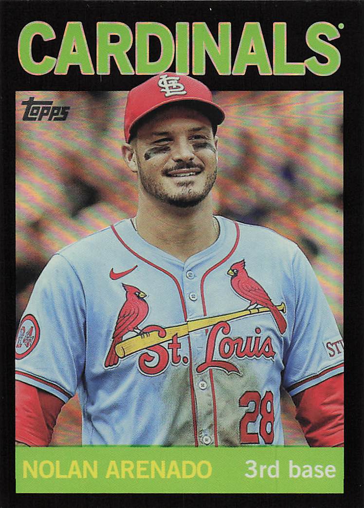 2025 Topps Archives Baseball Black Foilboard Nolan Arenado #80