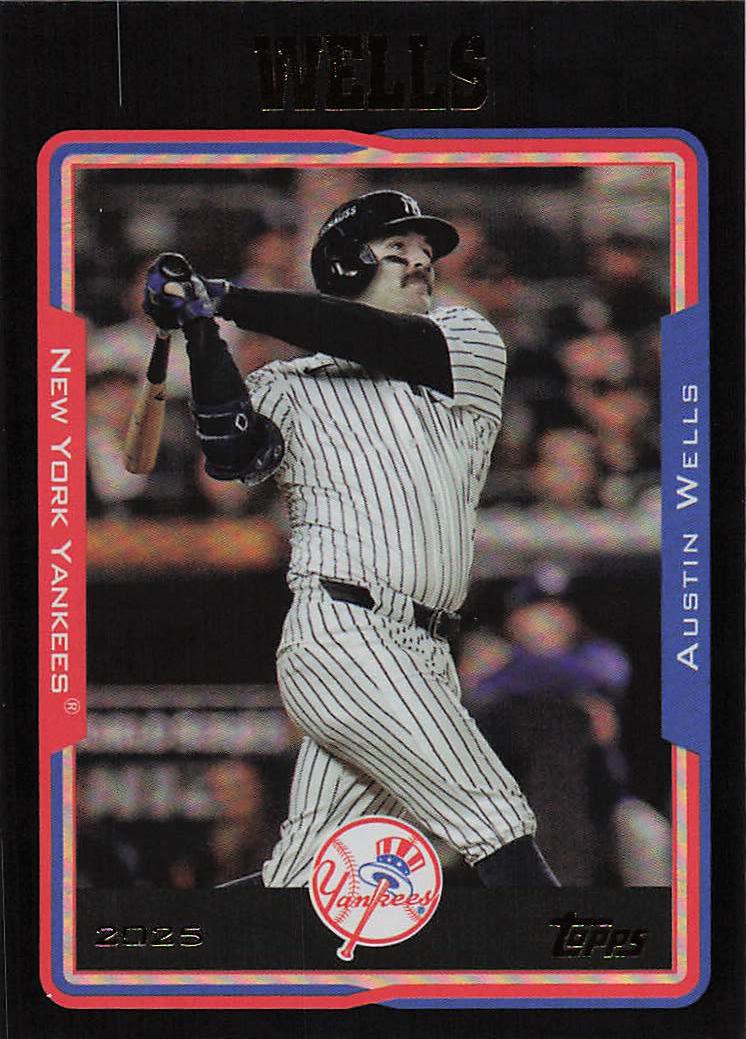2025 Topps Archives Baseball Black Foilboard Austin Wells #208