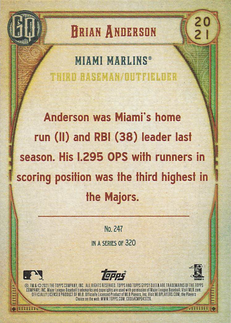 2021 Topps Gypsy Queen Baseball Brian Anderson #247