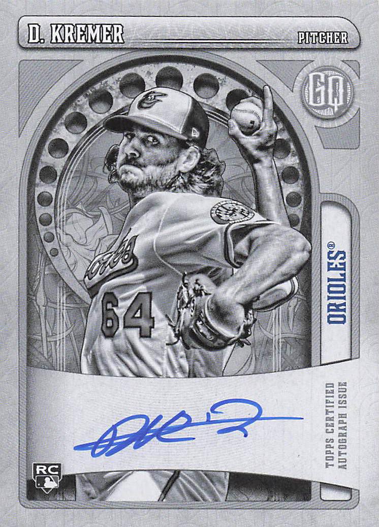 2021 Topps Gypsy Queen Autographs Black & White 50/50 Dean Kremer #GQA-DK