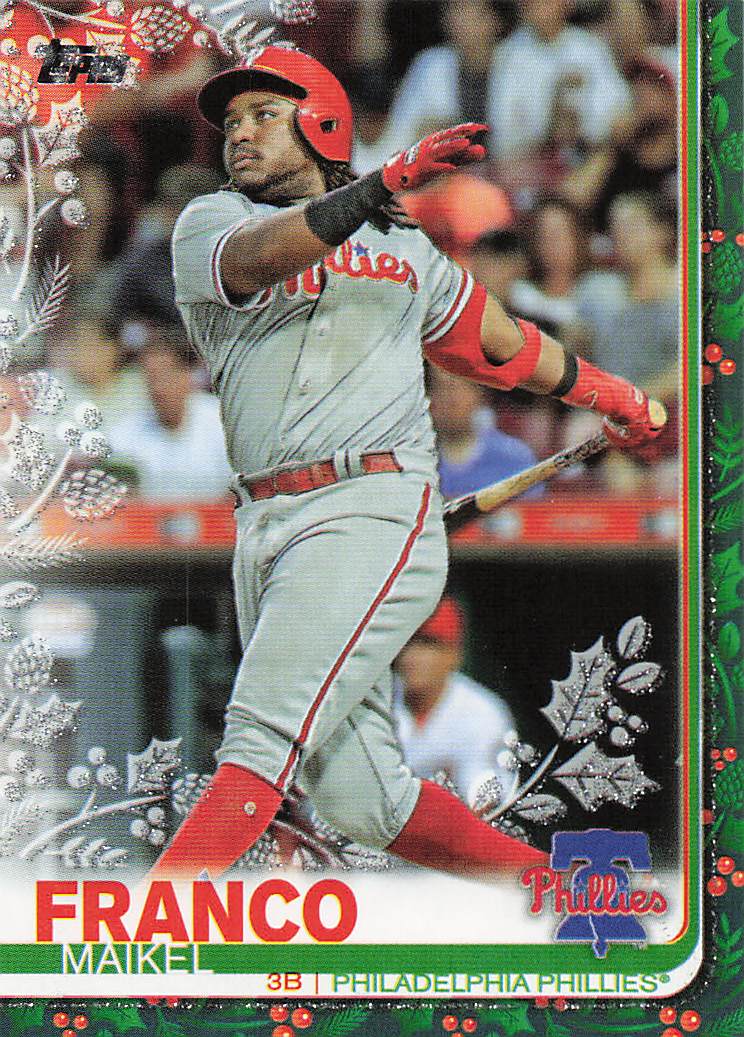 2019 Topps Holiday Baseball Metallic Maikel Franco #HW70
