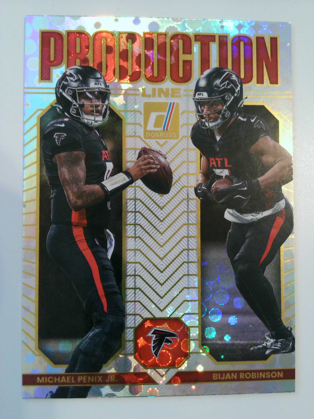 2025 Donruss Football Production Line Bijan Robinson / Michael Penix Jr. #7