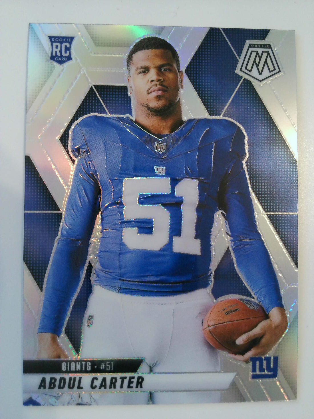2025 Panini Mosaic Football Silver Abdul Carter #282 Rookie