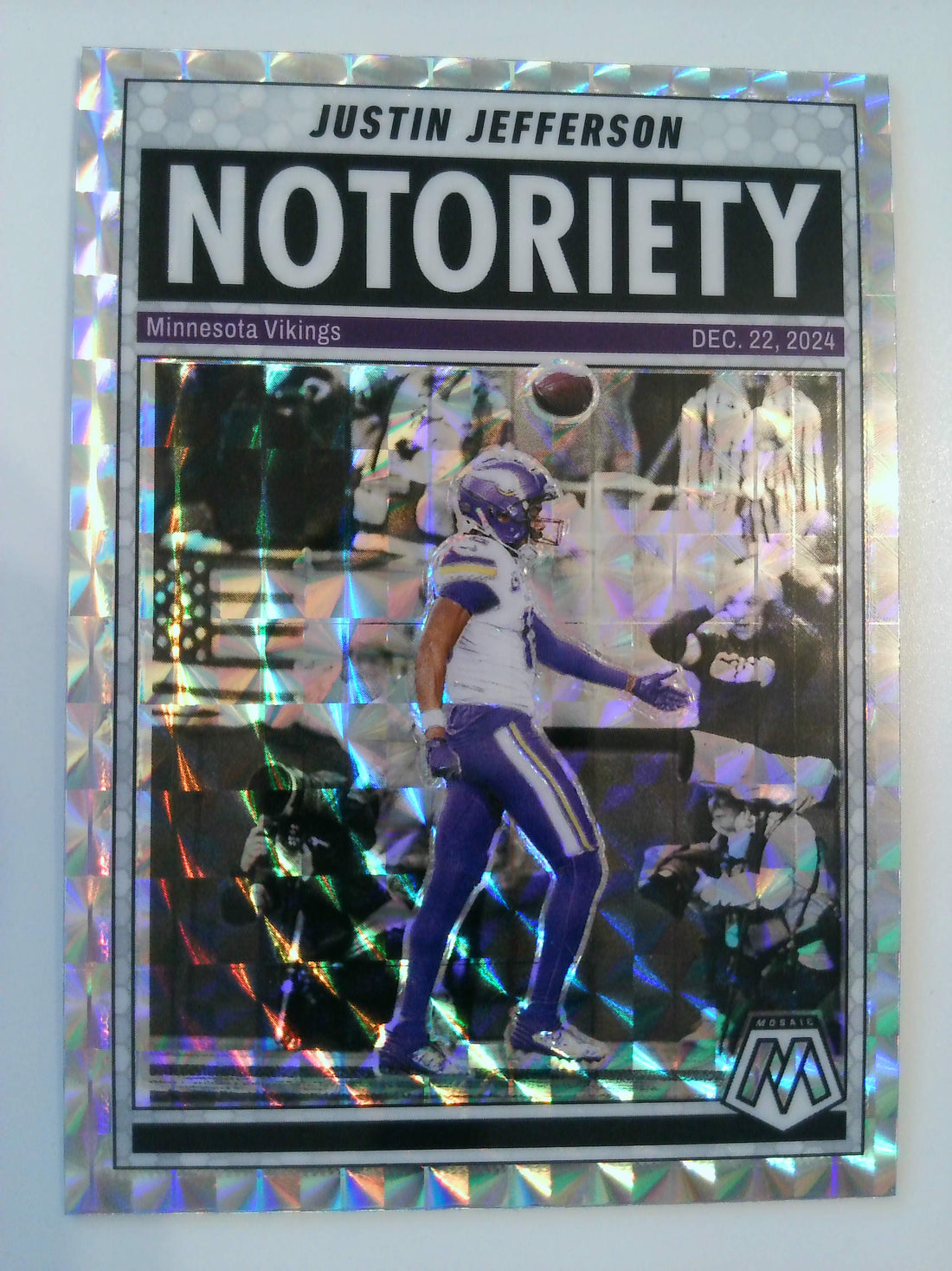 2025 Panini Mosaic Football Notoriety Mosaic Justin Jefferson #6