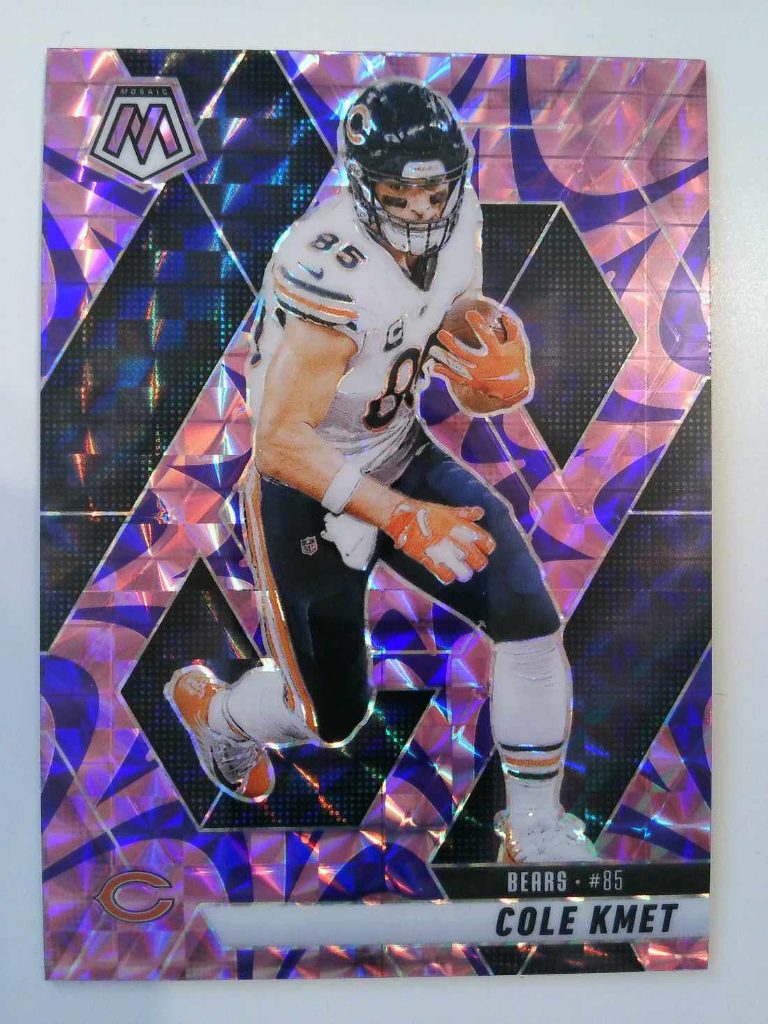 2025 Panini Mosaic Football Mosaic Reactive Purple Cole Kmet #48