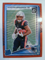 2025 Donruss Optic Rated Rookies Preview Red Wave TreVeyon Henderson #332 RC