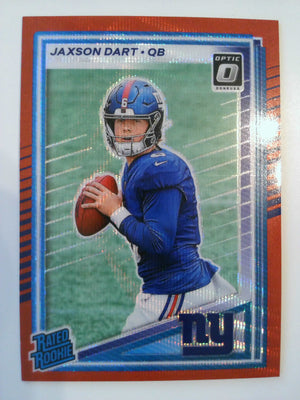 2025 Donruss Optic Rated Rookies Preview Red Wave Jaxson Dart #400 RC