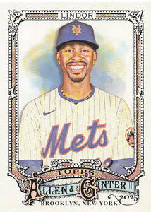 2025 Topps Allen & Ginter Baseball Francisco Lindor #110