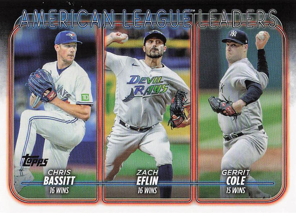 2024 Topps Baseball Wins (Bassitt / Eflin / Cole) #57