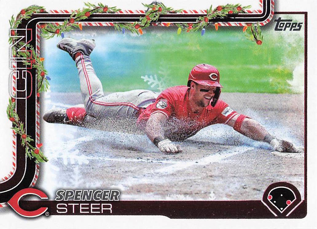 2025 Topps Holiday Baseball Spencer Steer #H192