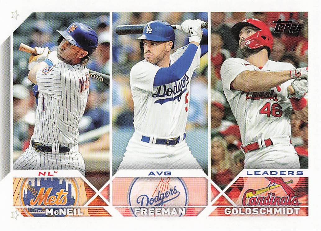2023 Topps Baseball NL AVG Leaders (McNeil / Freeman / Goldschmidt) #43