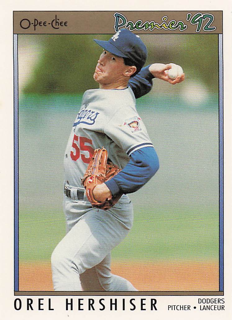 1992 O-Pee-Chee Premier Baseball Orel Hershiser #162