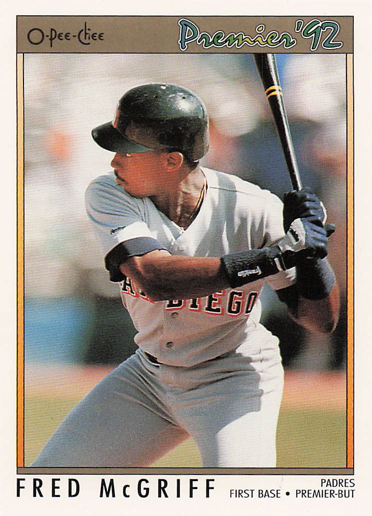1992 O-Pee-Chee Premier Baseball Fred McGriff #166