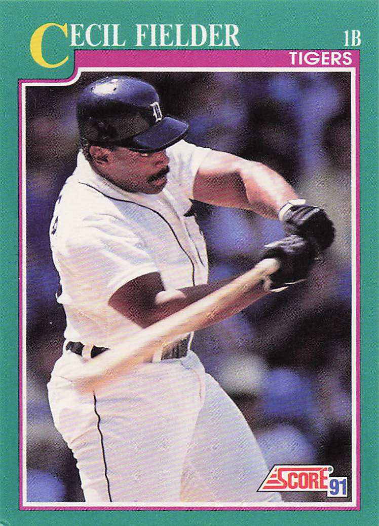 1991 Score Baseball Cecil Fielder #168