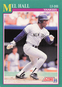 1991 Score Baseball Mel Hall #166
