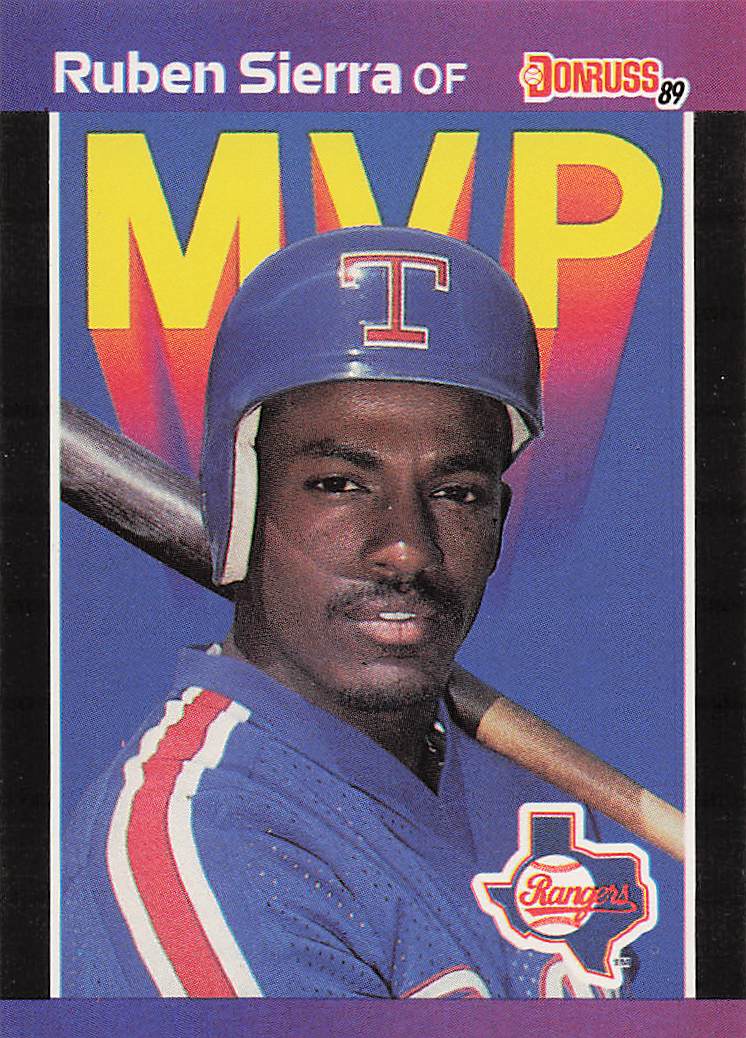 1989 Donruss Baseball Bonus MVP's Ruben Sierra #BC-26d