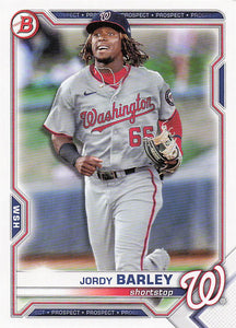 2021 Bowman Draft Baseball Jordy Barley #BD-6