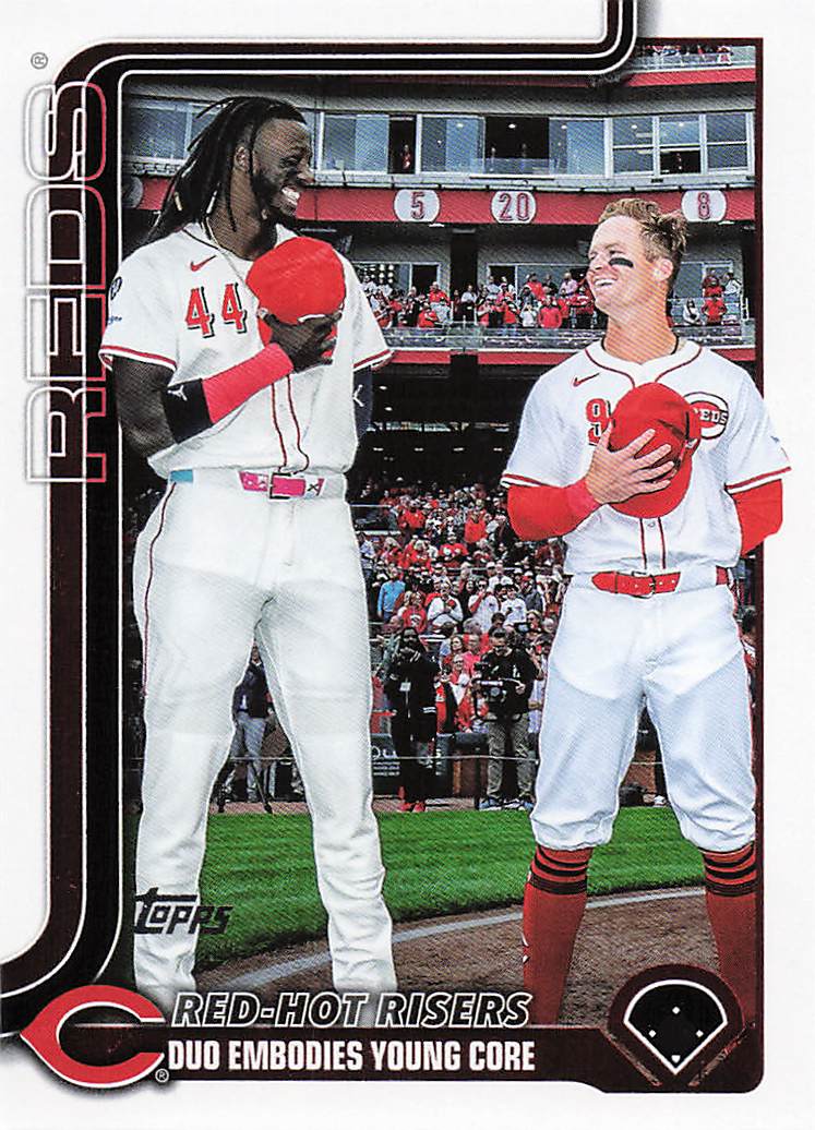 2025 Topps Update Baseball Red-Hot Risers (Elly De La Cruz / Matt McLain) #US331