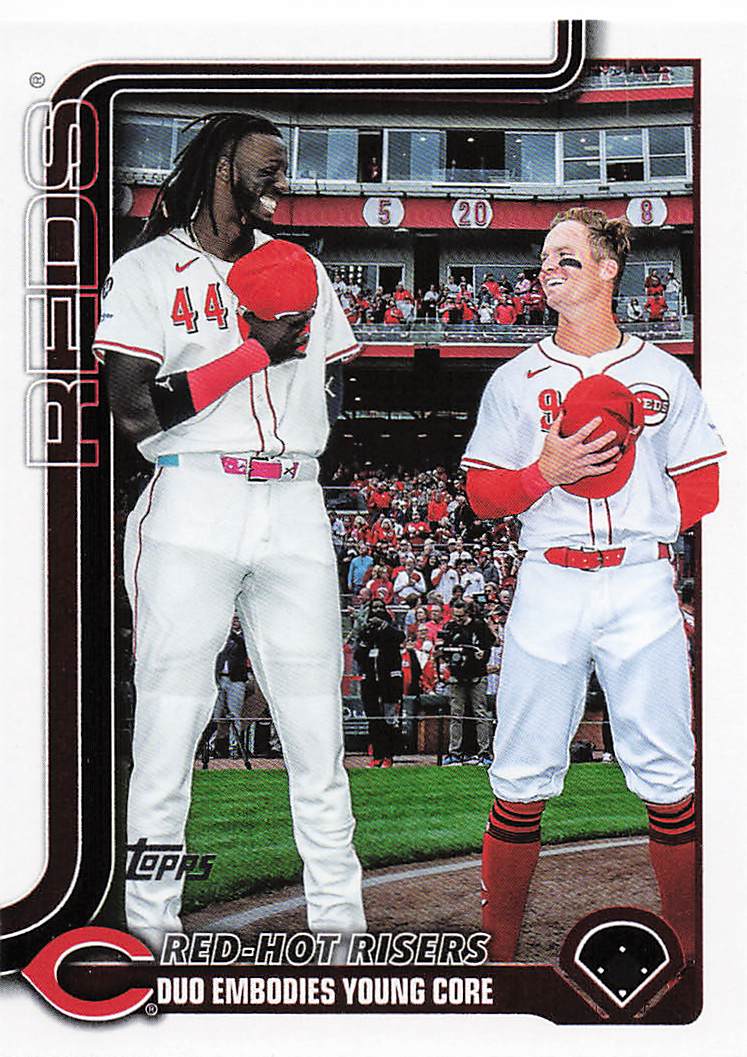 2025 Topps Update Baseball Red-Hot Risers (Elly De La Cruz / Matt McLain) #US331