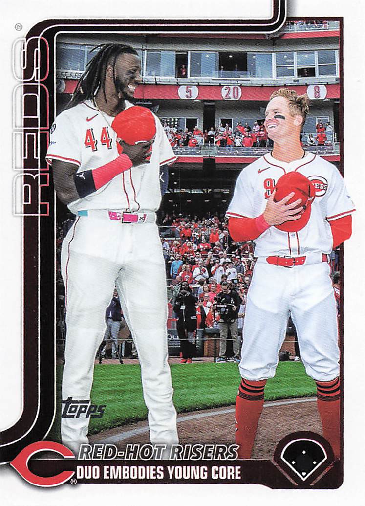 2025 Topps Update Baseball Red-Hot Risers (Elly De La Cruz / Matt McLain) #US331
