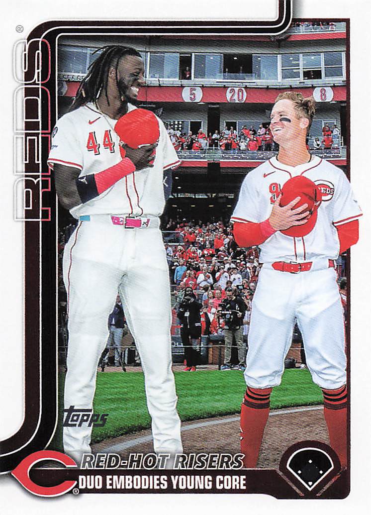 2025 Topps Update Baseball Red-Hot Risers (Elly De La Cruz / Matt McLain) #US331