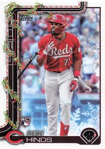 2025 Topps Holiday Baseball Rece Hinds #H168 Rookie