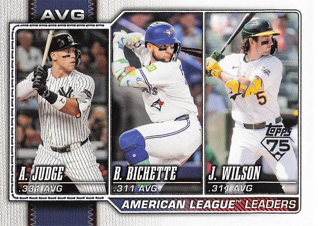 2026 Topps Baseball (Jacob Wilson / Aaron Judge / Bo Bichette) #204