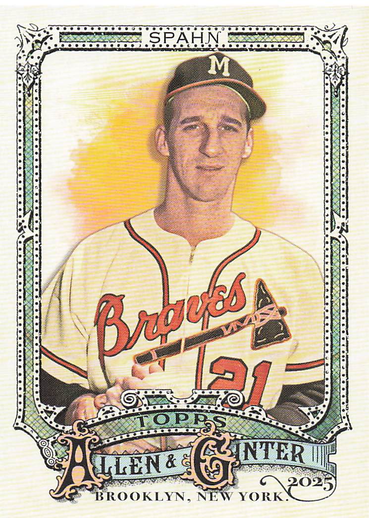 2025 Topps Allen & Ginter Baseball Warren Spahn #33